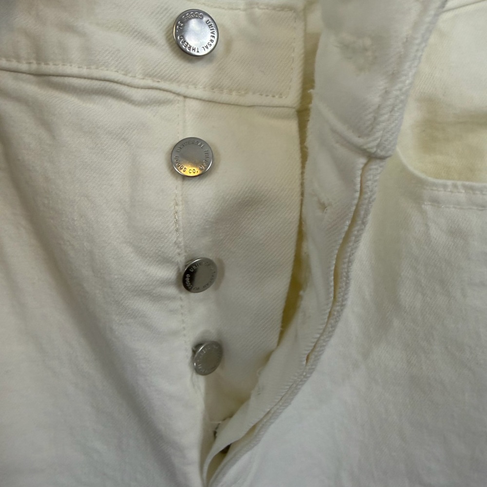 Universal Thread Off White Straight-Leg Jeans - image 4